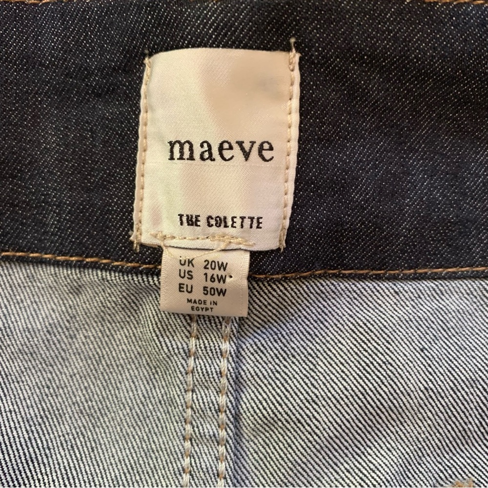 Maeve Colette High-Rise Wide-Leg Cropped Jeans - Anthropologie Size 16W - Picture 8 of 10